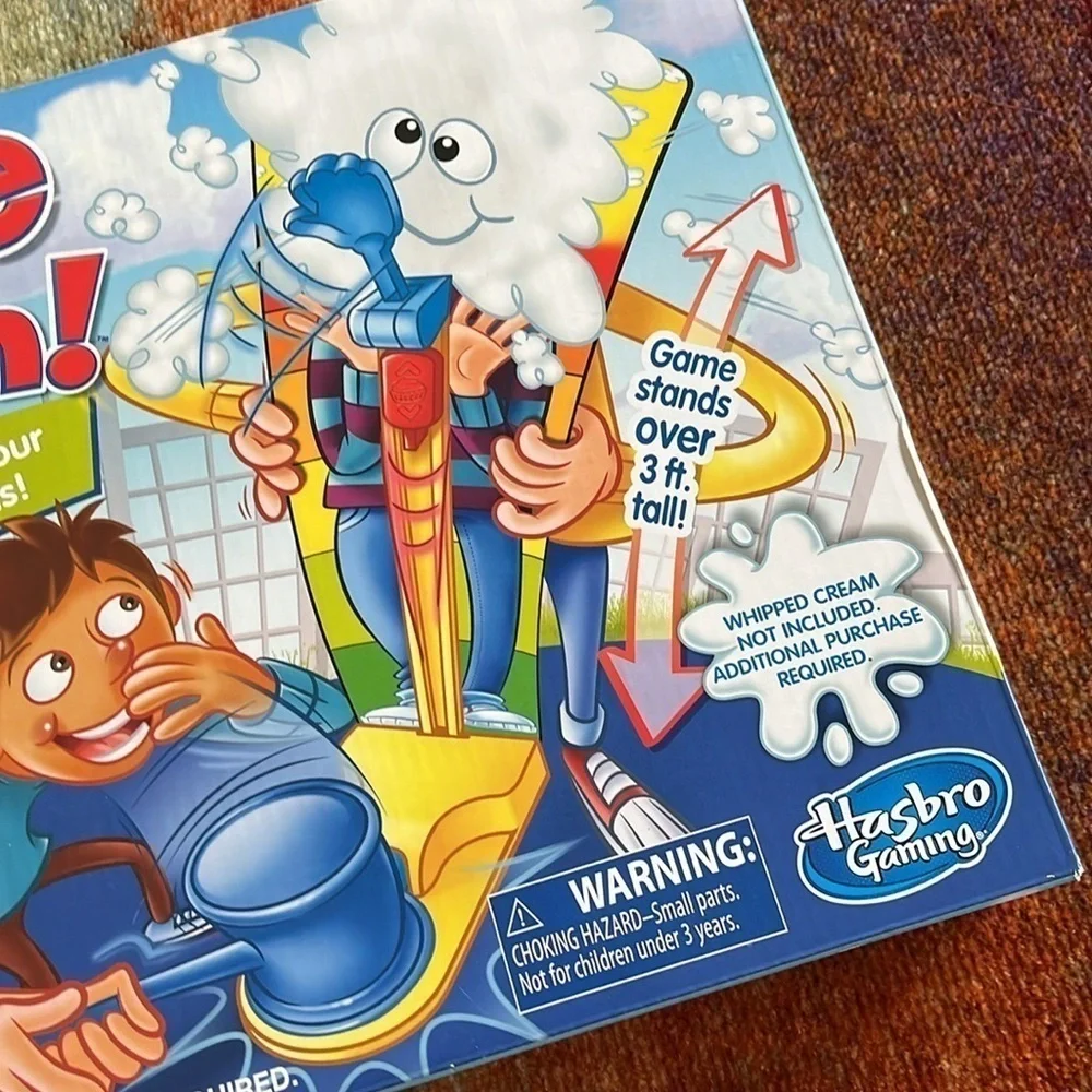 Brand New Hasbro Pie Face Sky High! Whipped Cream Game Kids Family Game Night
